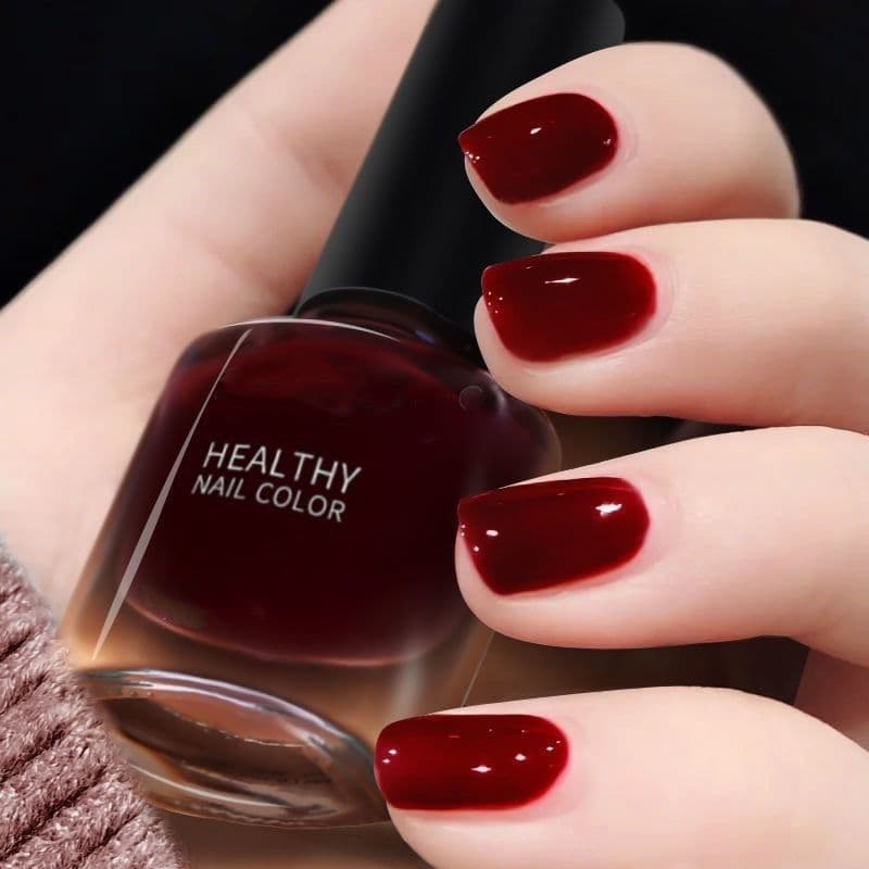 Trendy Cherry Nail Polish No UV Lamp Required Non-Peel Long-Lasting Fade-Resistant Quick-Dry Whitening Glitter Sparkle Nail Polish