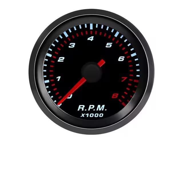 Cross-border Hot Sale 2 Inch 52MM Car Tachometer Sunglasses Black Ring Car Gauge Modification Gauge 12V