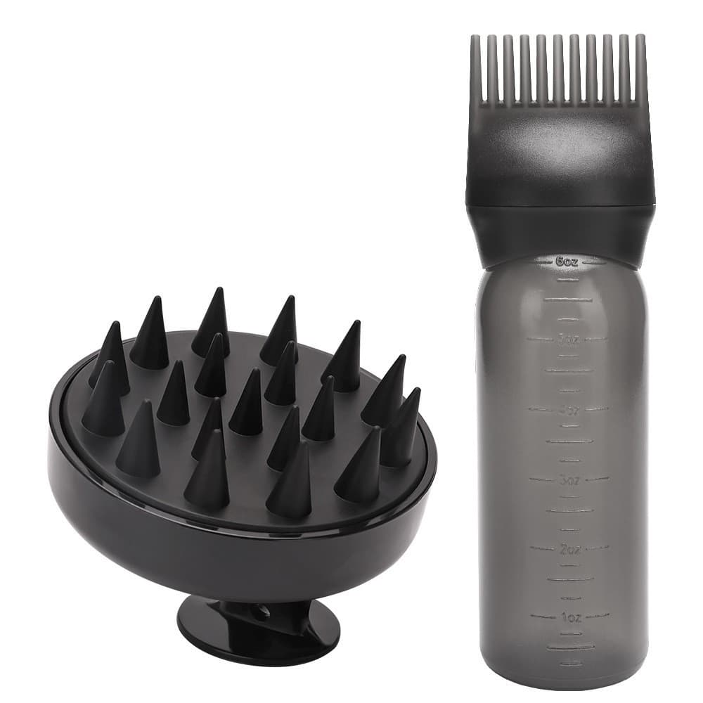 Hair Tool Massage Shampoo Brush Shampoo Bottle Hair Dye Bottle Dry Shampoo Bottle with Teeth Dry Shampoo Dispenser Hair Dye Bottle