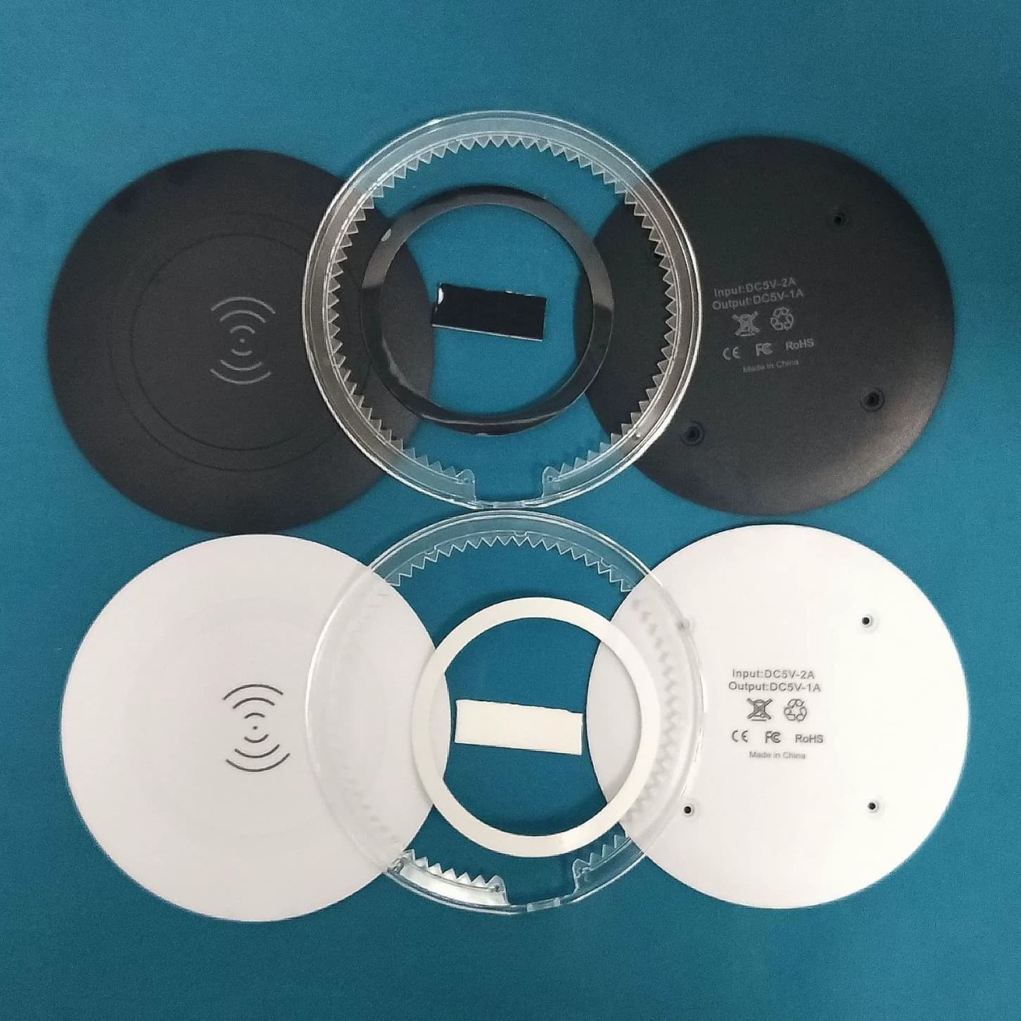Wireless charging case plastic case ultra-thin round wireless charging case plastic case wholesale
