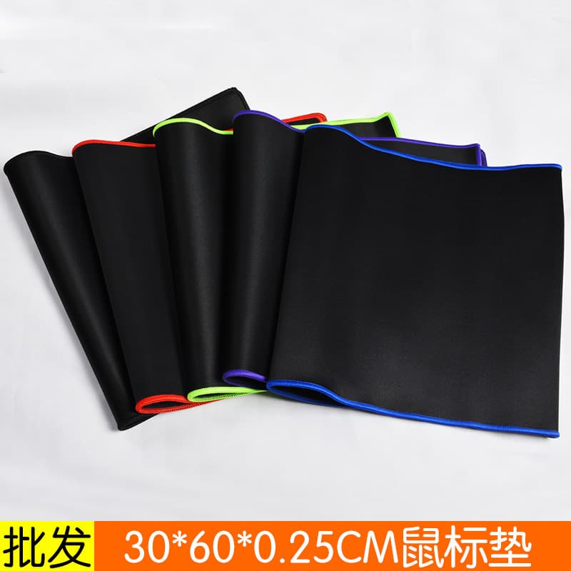 30*60CM Colored Edge Gaming Mouse Pad, Locked Edge Thickened, Large Keyboard Desk Mat with Bound Edge Durable Mouse Pad