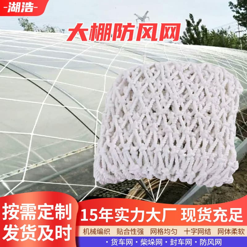 Greenhouse windbreak net, agricultural greenhouse vegetable planting net, nylon large net, haystack net, cargo protective net, windbreak reinforcement