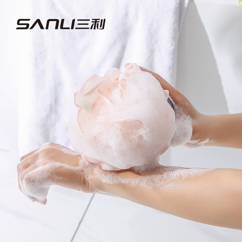 Sanli Bath Towel Loofah Ball Colorful Bath Sponge 50g Exfoliating Scrubber Back Scrubber Bath Ball Washing Supplies Wholesale