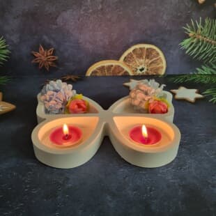 X1618 Butterfly Tray Decorative Cement Plaster Mold DIY Silicone Mold