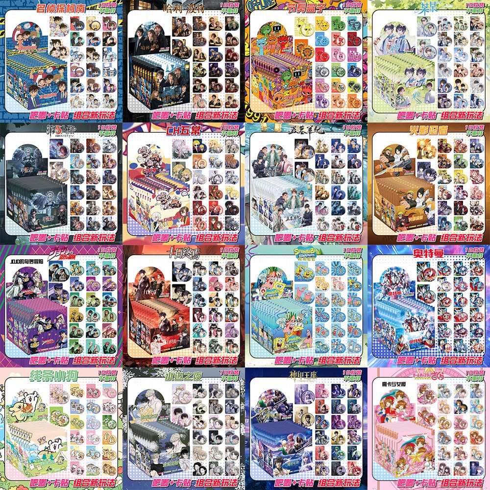 Popular Anime Merchandise Boxed Badge 75mm Mobile Game Japanese Manga Yaoi Badge Laser Badge Tinplate 10