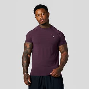 YOUNGLA Men's Quick-Dry Fitness Short Sleeve Raglan Tight Stretch T-Shirt for Training, Running, Breathable Top