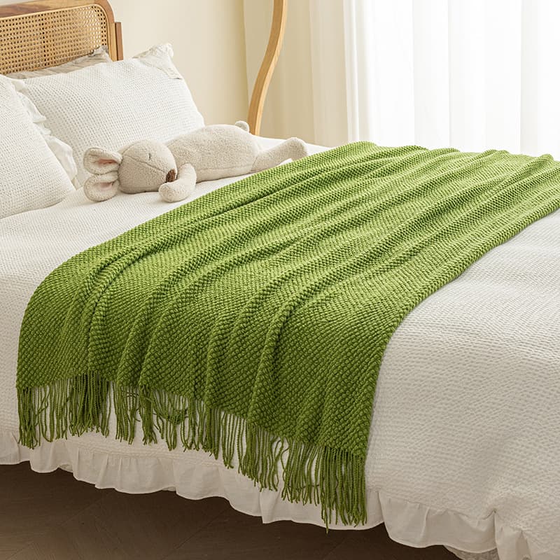 Ins-style Nordic Hotel and Homestay Bed Runner, Office Nap Air Conditioning Blanket, Camping Sofa Throw