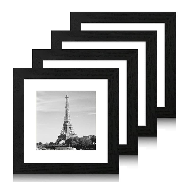 Square Picture Frame for Amazon Export, 6x6, 10x10, 12x12 Inch DIY Photo Wall Combination Wooden Frame, Wall Mount or Tabletop