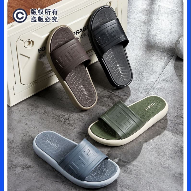 Luofu Southeast Asia cross-border fashion large size slippers for men 2026 summer couple style trendy outer wear slippers anti-slip