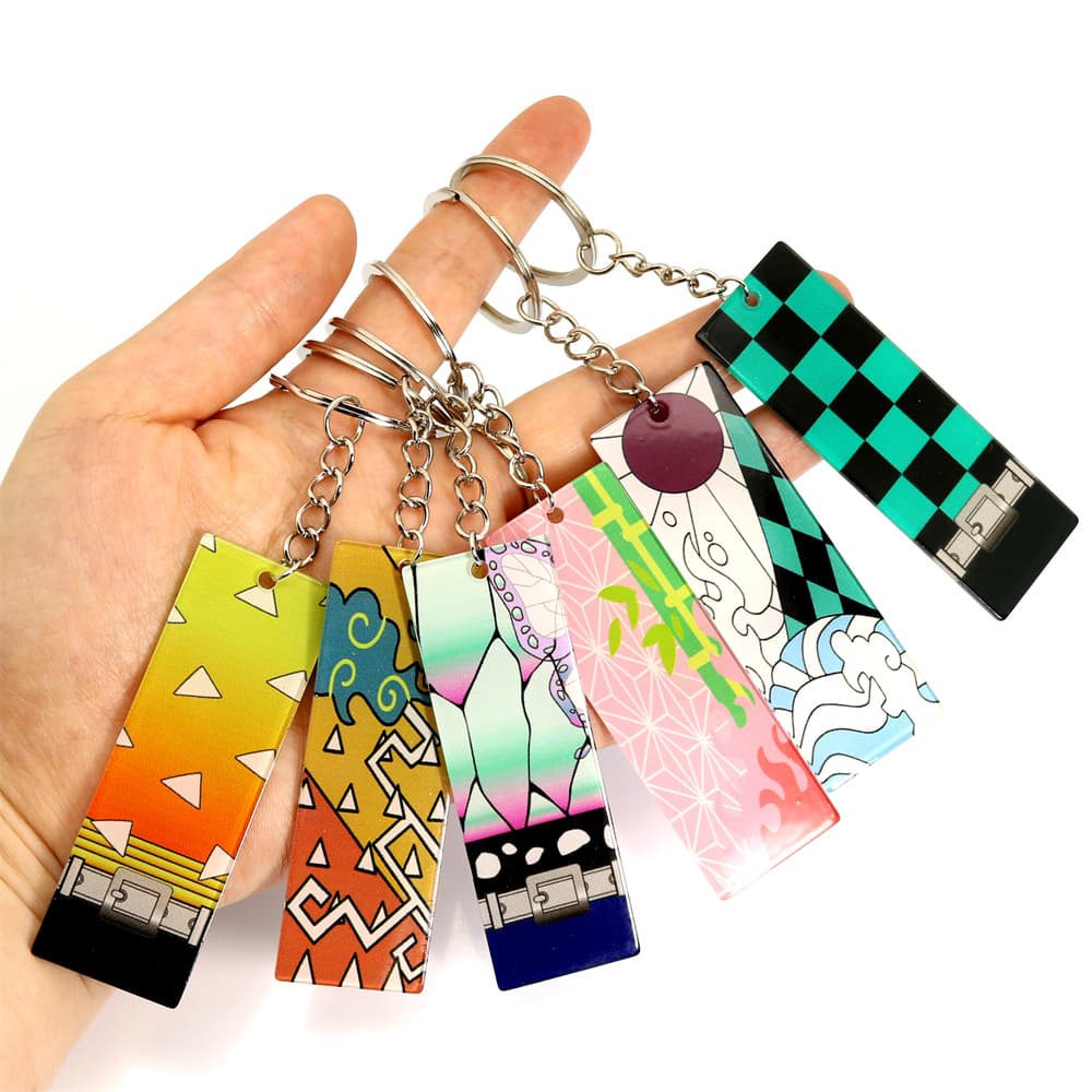 Popular anime peripherals Demon Slayer: Kimetsu no Yaiba Tanjiro keychain, fashionable cross-border trend acrylic pendant, in stock