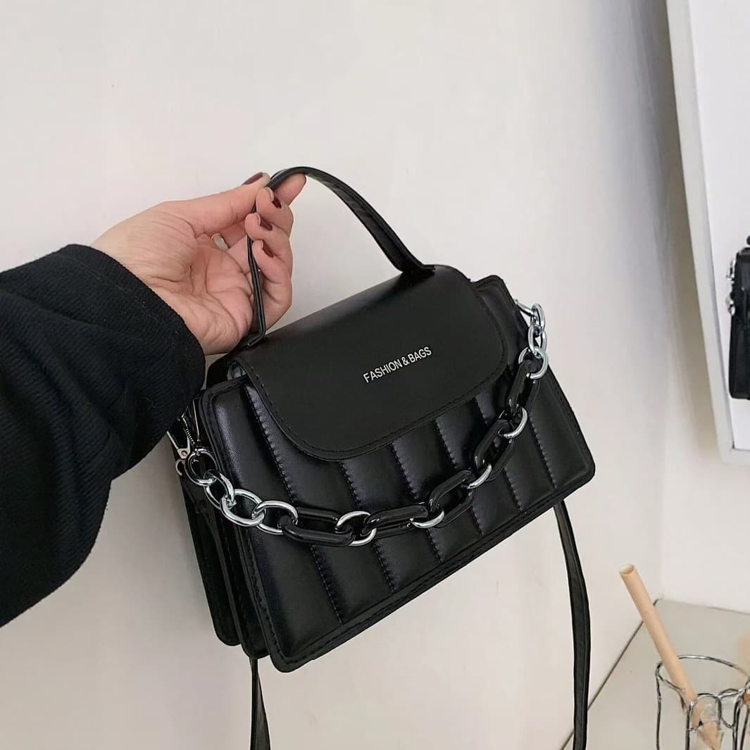 Women's Summer New Style Bag Fashion Embroidered Thick Chain Shoulder Bag Trendy Crossbody Small Square Bag Export Bag