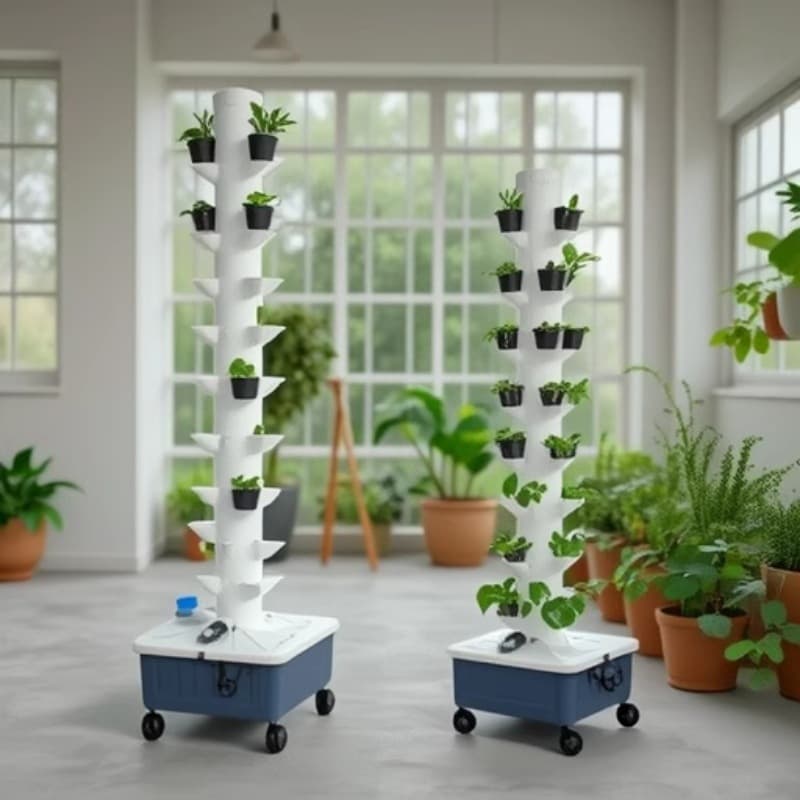 Soilless Cultivation Column Hydroponic Planting Tower Vertical Hydroponic Tower 45-Hole Hydroponic Column 70-Hole Hydroponic System Tower