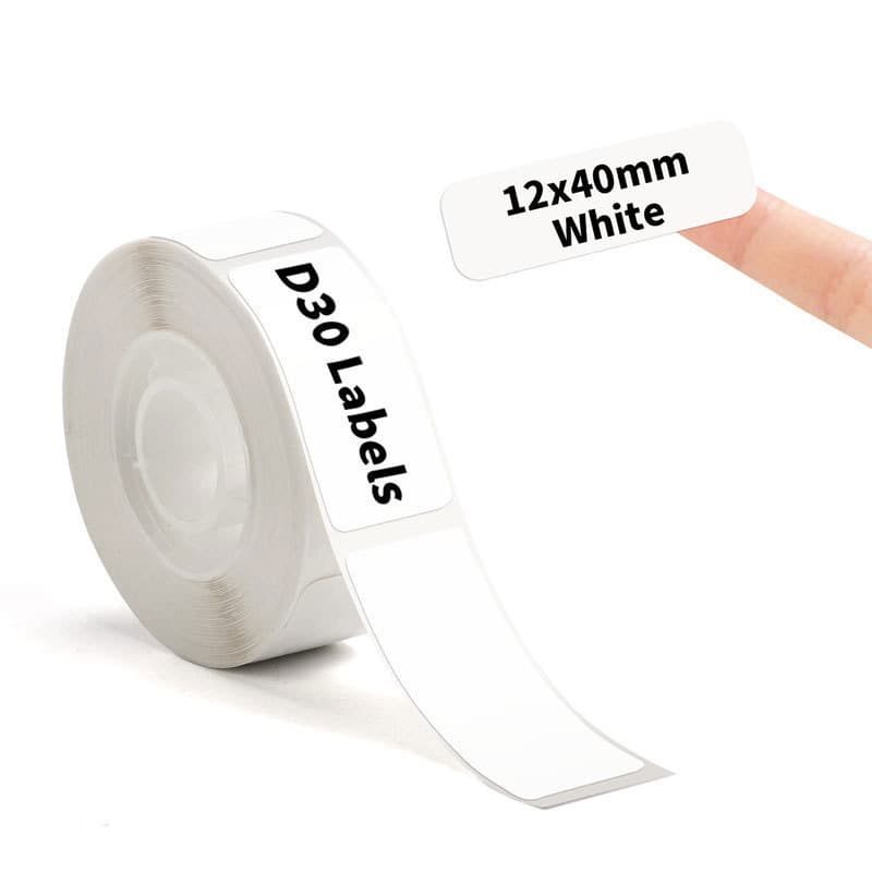 Adhesive Thermal Paper Thermal Label Paper 12*40 d30 Four-Protection Sticker Printing Paper Thermal Paper