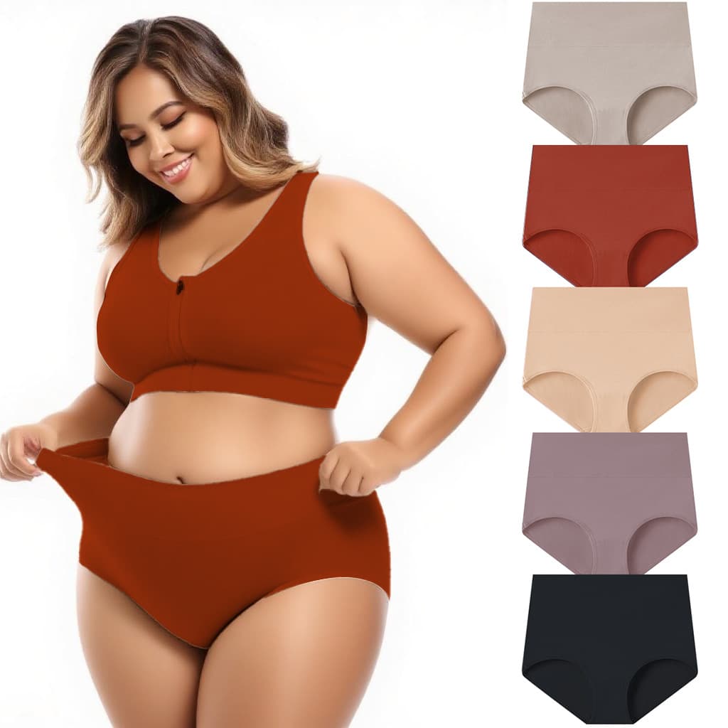 Cross-border EU/US Size Women's Cotton Plus Size High-Waist Shapewear Panties Amazon Bestseller