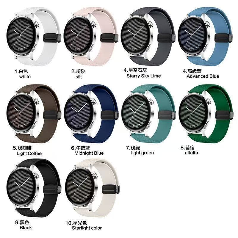 New Lychee Pattern Folding Clasp Watch Band for Xiaomi Mi 9 Pro / Xiaomi Mi 8 Pro
