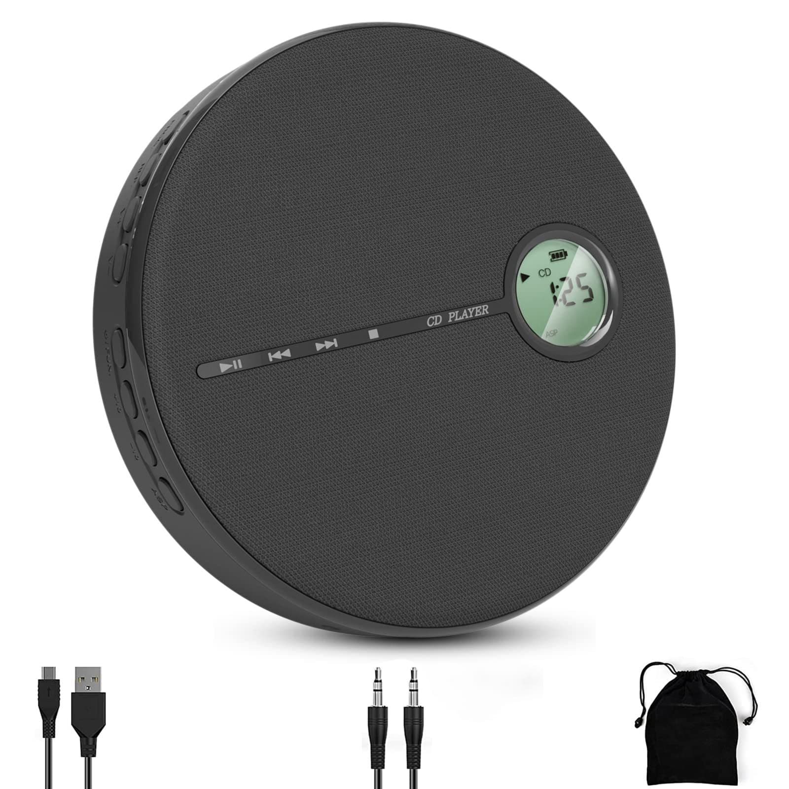 Amazon's portable MP3 album disc music CD player with Bluetooth and Boombox optical discs.