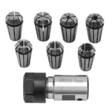 ER11-5mm Engraving Machine Motor Link Shaft Extension Rod 7PCS Set ER11 Collet Quenched and Hardened Bulk Pack
