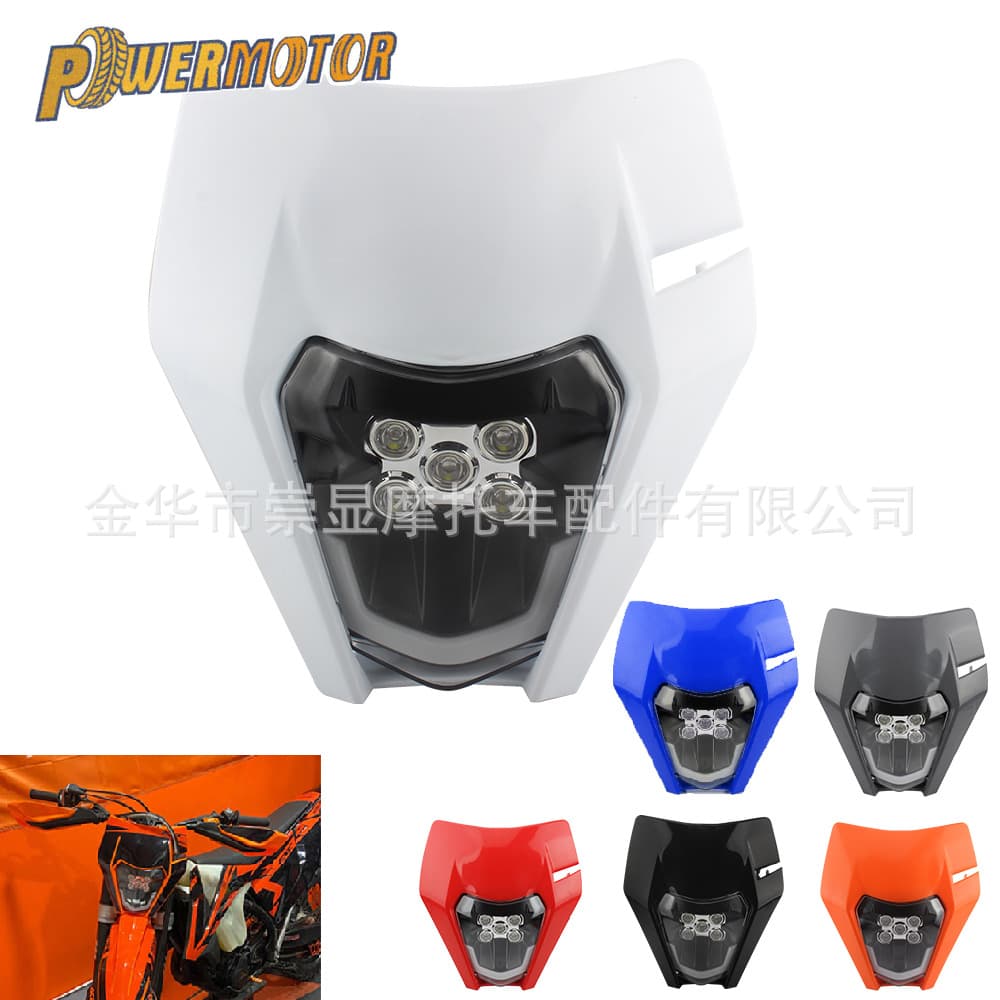 Universal Off-road Motorcycle KTM Headlight 25XC-W300 EXC350 LED Light Core Customized Headlamp for Adventure Riding