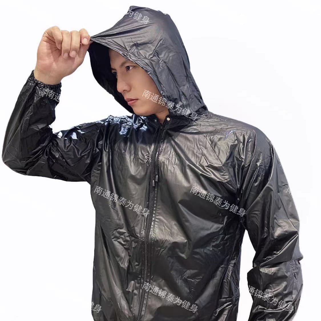 Ultra-Light Unisex Hooded Long Sleeve PVC EVA Sauna Suit Fitness Sweat Suit Slimming Shaping Garment