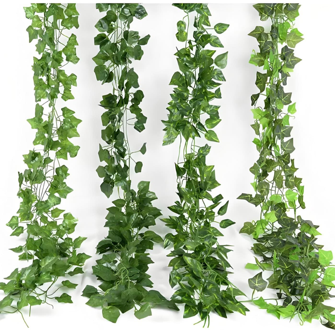 Simulated rattan, artificial fake vines, ivy decoration, cross-border green plant ceiling decoration, green radish leaves, simulated vines