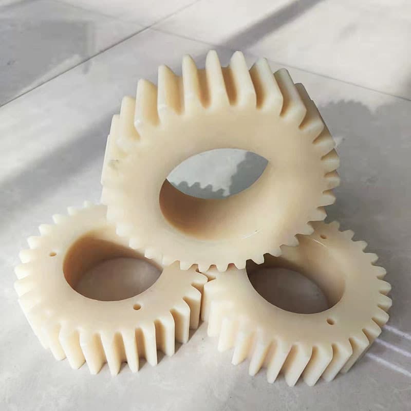 Nylon gear wear-resistant straight tooth helical tooth bevel tooth pom gear nylon sprocket MC nylon gear processing customization