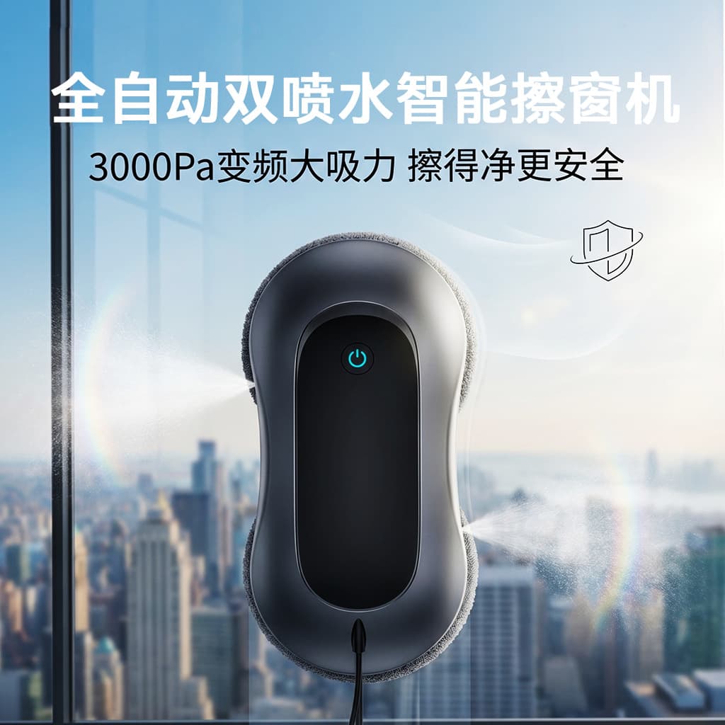 Window cleaning robot outdoor wet and dry ultra-thin double-layer double-sided window cleaning machine sprays water X11 glass cleaning robot