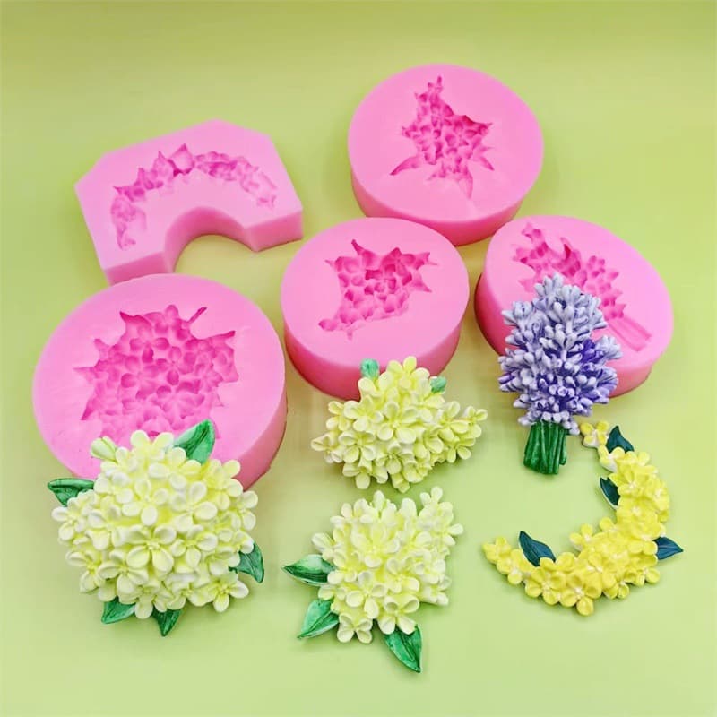 Moon Osmanthus Lavender Silicone Mold Cake Decoration Mold Soap Making Mould Sugar Art Mold Aromatherapy for Cake Decorations