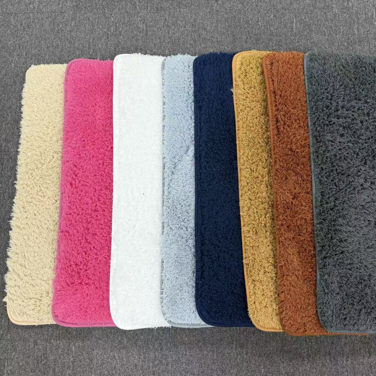 Cross-border thickened lamb velvet bathroom carpet solid color simple absorbent door mat living room full floor mat bedroom door mat