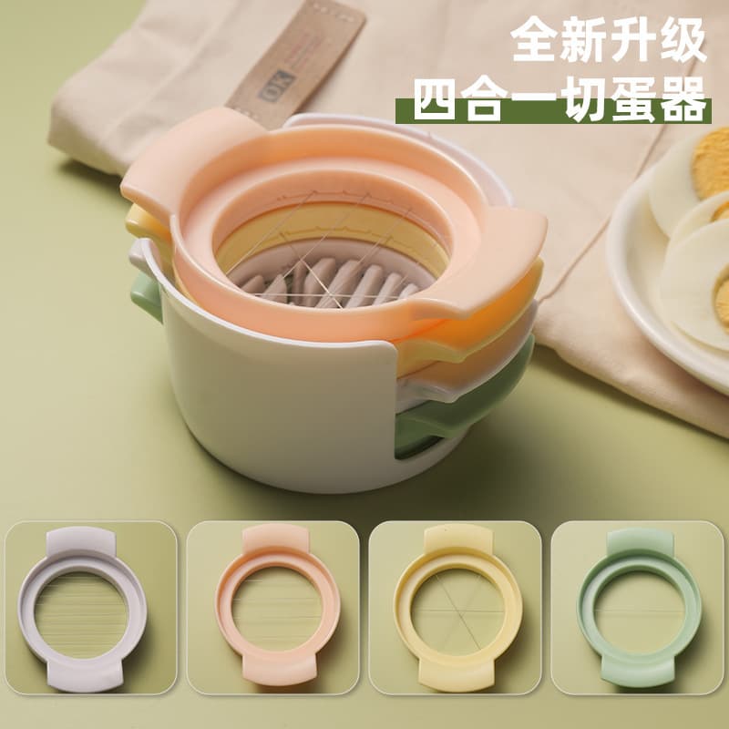 Manufacturer In-stock Japanese-style 3-in-1 Egg Slicer Stainless Steel Wire Cutter and Divider Tool