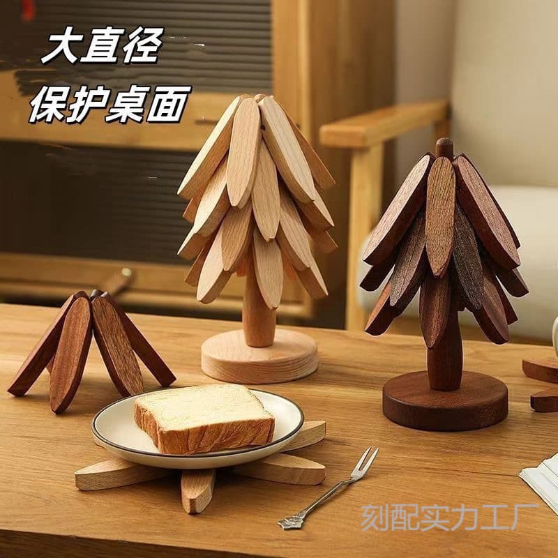 Solid wood insulation mat, placemat, anti-scalding mat, a tree household high temperature resistant table mat, pot mat, coaster, casserole mat, high-end