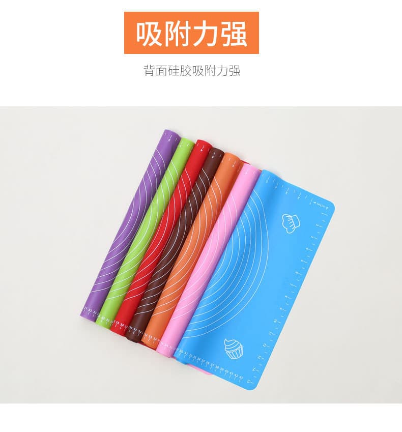 Kitchen baking tools 50*40 large thickened silicone mat with scale Western food mat insulation mat baking kneading mat