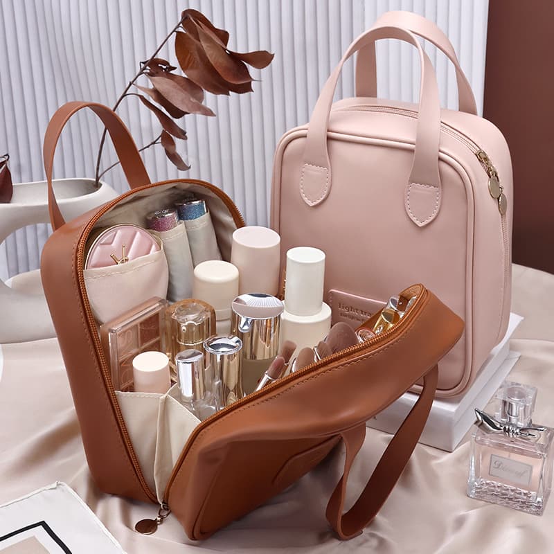 Cross-border hot selling high-end large-capacity travel portable shell cosmetic bag makeup brush cosmetics storage bag