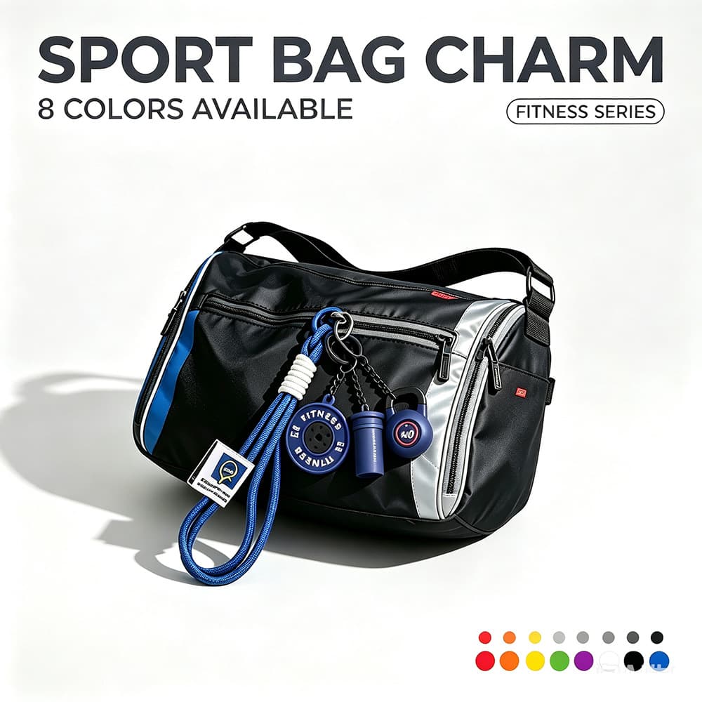 Sports Fitness Dumbbell Plate Combination Keychain - Backpack Hanging Accessory - Sports Water Bottle Decoration Keychain