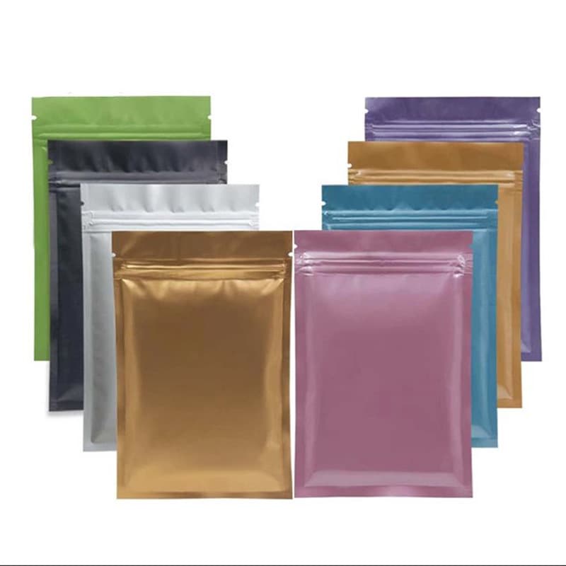 Three-side seal bag, universal packaging bag, aluminized, customizable resealable bag, food composite ziplock bag, in stock