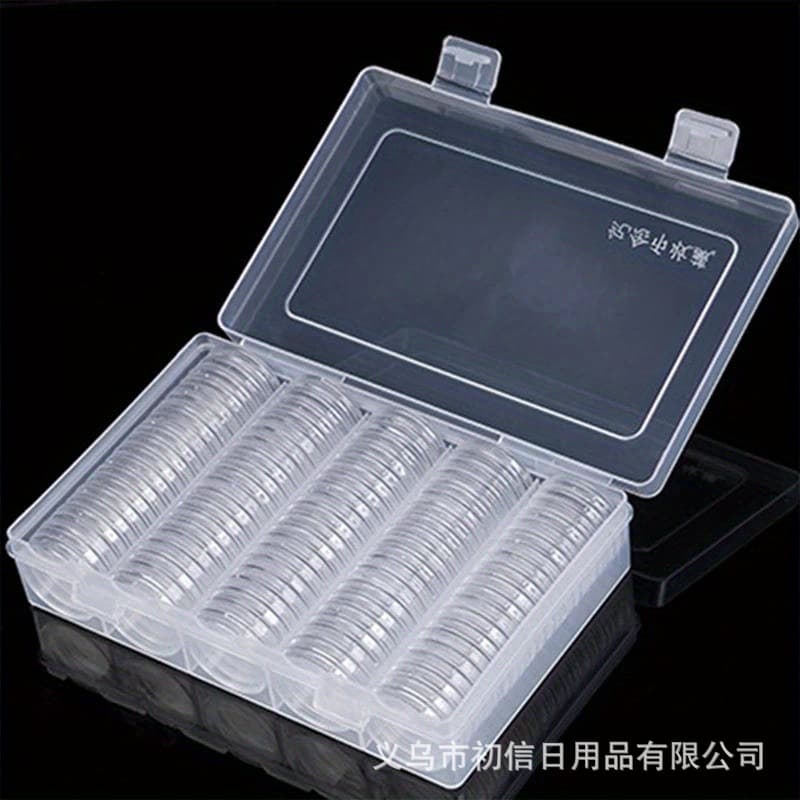 27mm Commemorative Coin Wholesale Round Coin Box Coin Storage Box Snake Year Box 10 Yuan Horse Year Commemorative Coin Protective Case