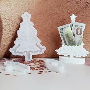 S2172+S2173+S2174 Christmas Tree Gift Stand Decorative Cement Plaster Mold DIY Silicone Mold