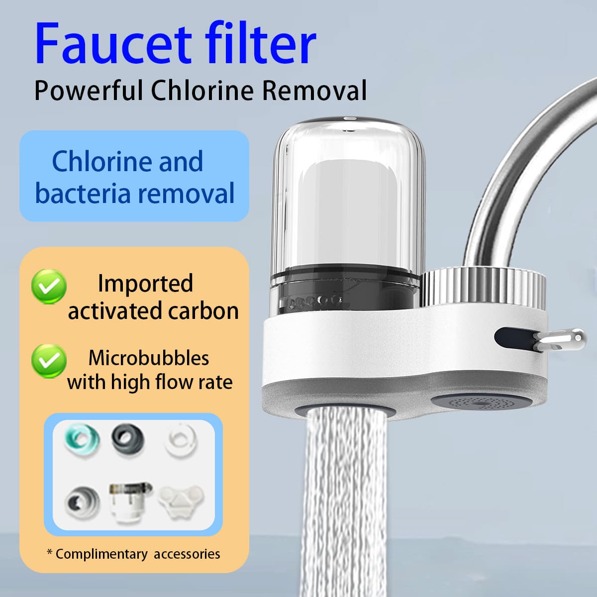 Home Use Water Purifier Kitchen Faucet Filter English Version Water Cleaning Machine Direct Supply from Overseas