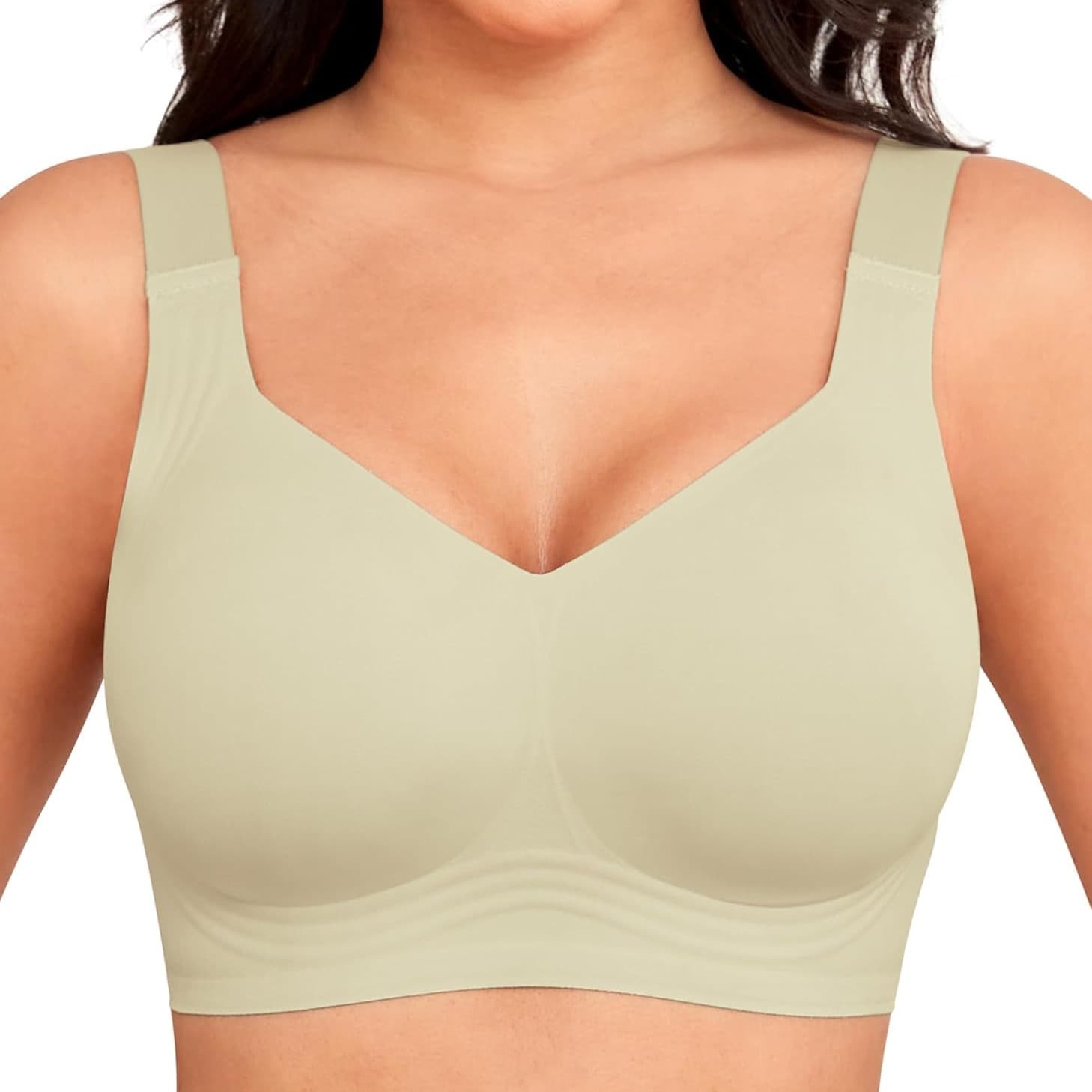 Xcutting Amazon Cross-Border Women's Full Coverage Comfort Wire-Free Trade Minimizing Large Bust Daily Bra