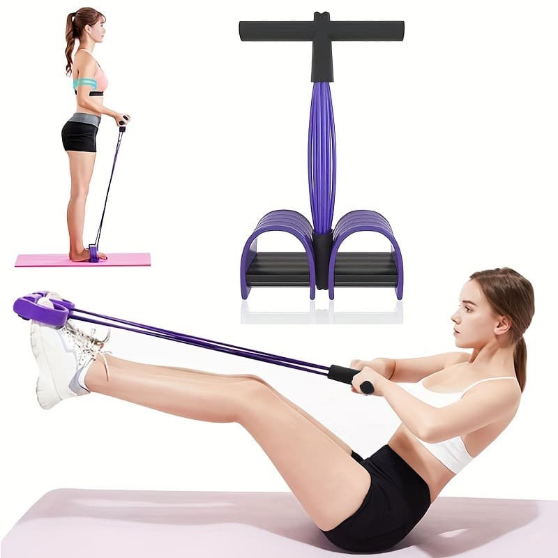 2025 New Cross-border Drop Shipping: Multi-functional Pull Rope with 6-Tube Elastic Yoga Stepper