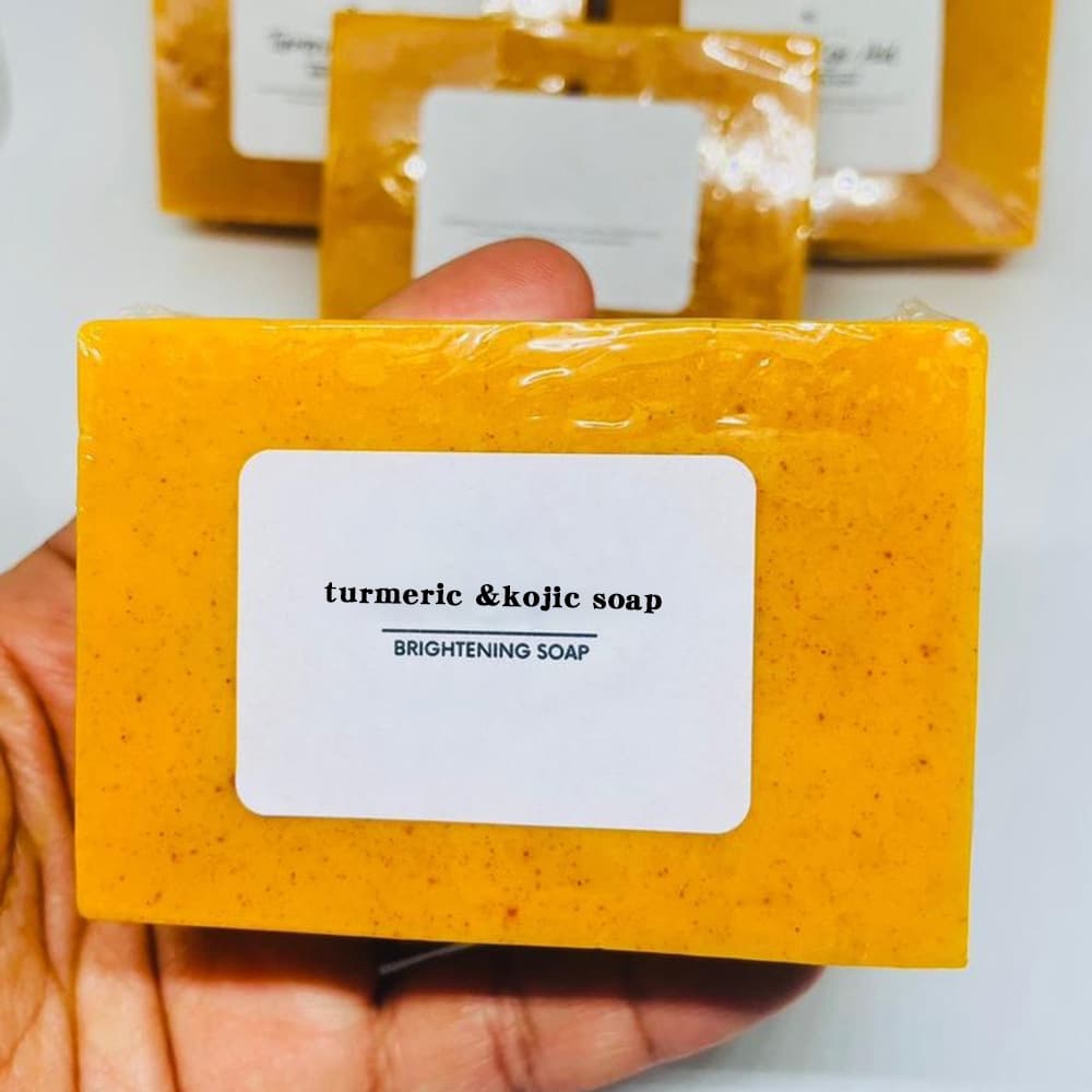 Cross-border Trade EU/US TK Style Turmeric Soap Lemon Soap Kojic Acid Soap Ginger Handmade Cold Process Soap for Bath and Face Wash