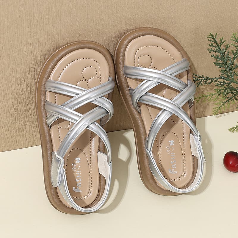 Girls Open-Toe Sandals 2026 Summer New Children Shoes Little Princess Shoes Fashion Mid-Large Child Beach Sandals