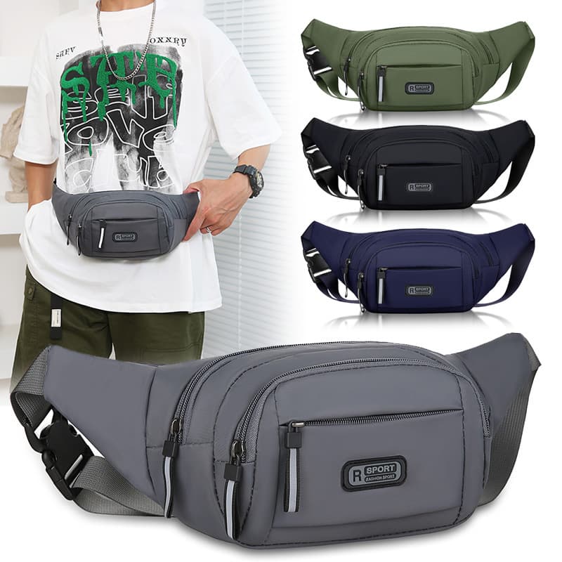 Unisex Large Capacity Sports Outdoor Waist Bag Multi-Functional Wear-Resistant Waterproof Mobile Phone Bag for Construction Site Business