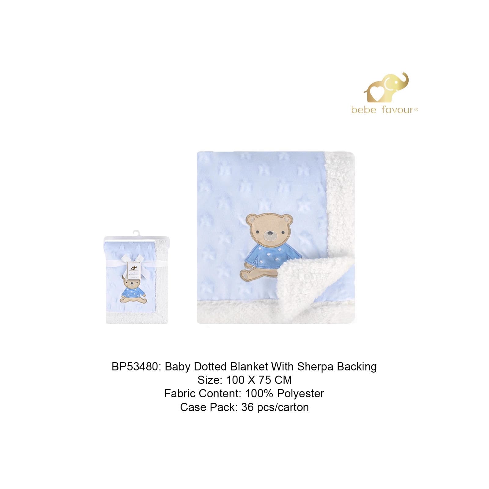 BEBE FAVOUR Genuine Baby Double-Layer Bean Blanket Kids Quilt