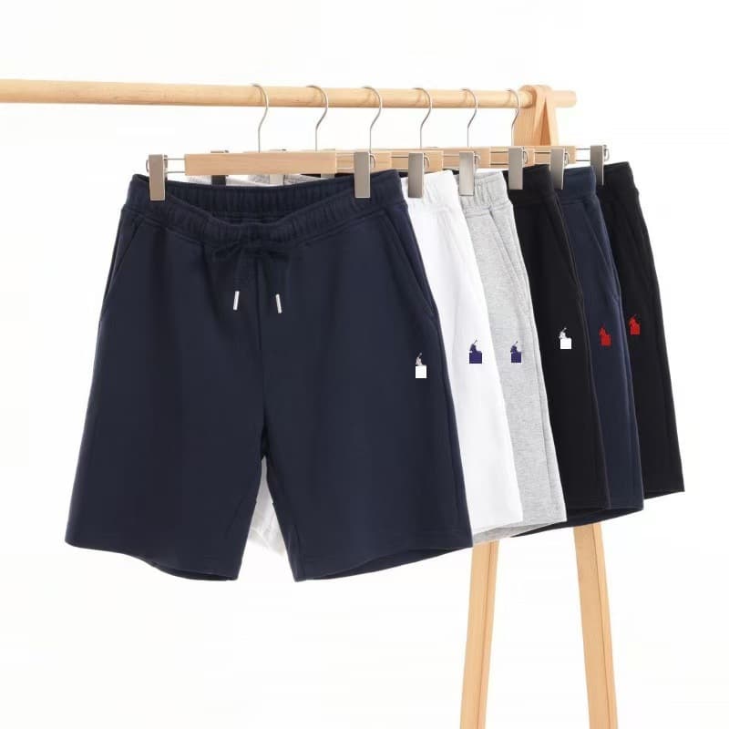 Summer men's solid color casual versatile RL pony embroidered golf sports beach workwear five-fold pants