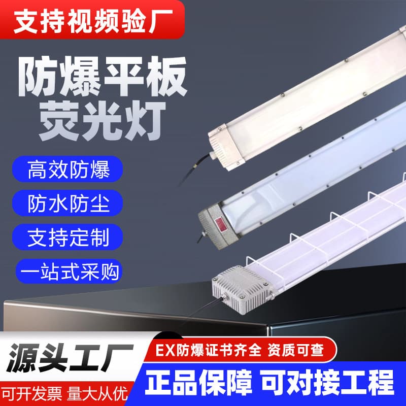 LED Explosion-Proof Fluorescent Strip Light Industrial 18W 20W 36W 40W 60W Warehouse Paint Booth Emergency Ceiling Double Tube Light