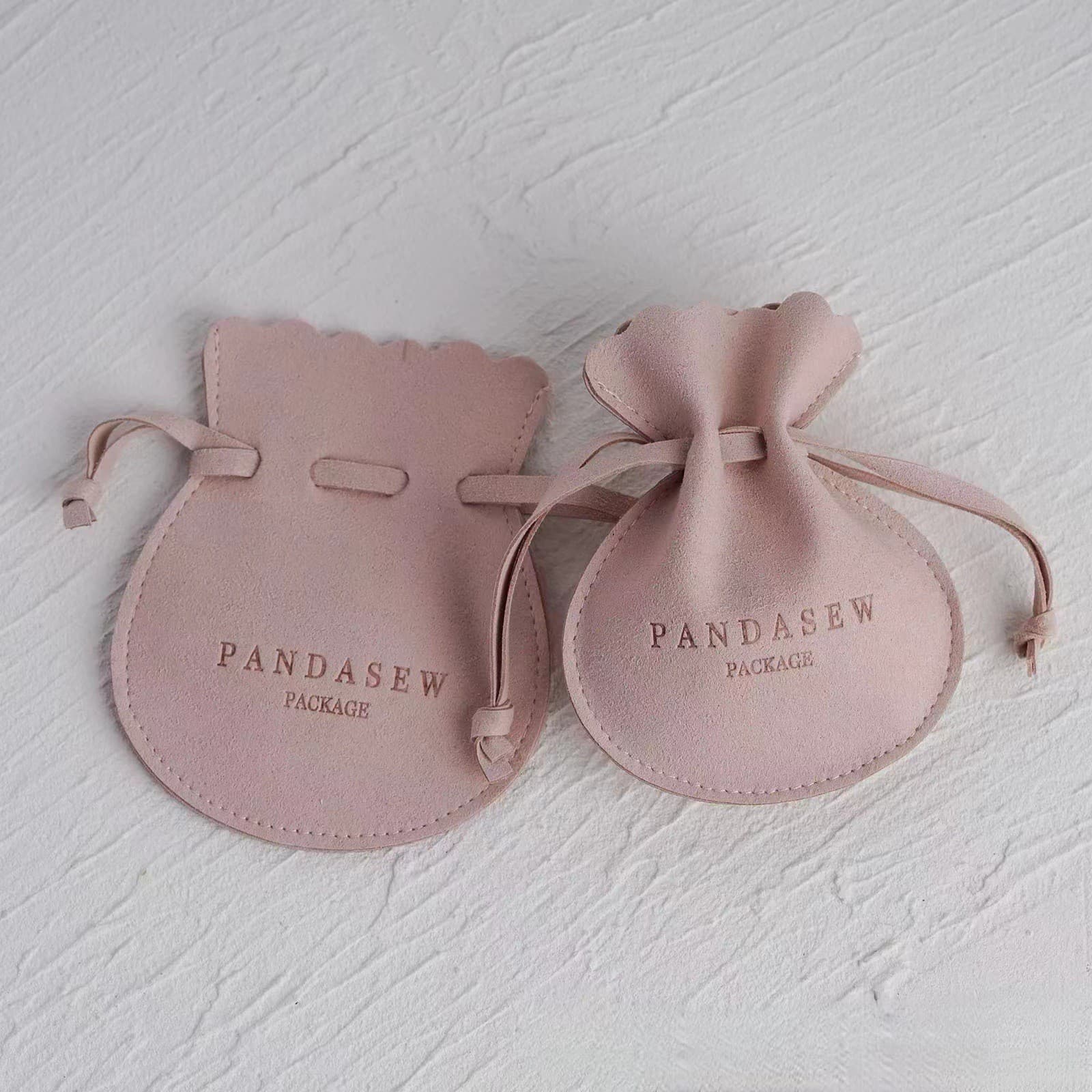 Factory wholesale accessory fabric bags, microfiber drawstring round-bottom gourd-shaped dust-proof packaging, logo printing.