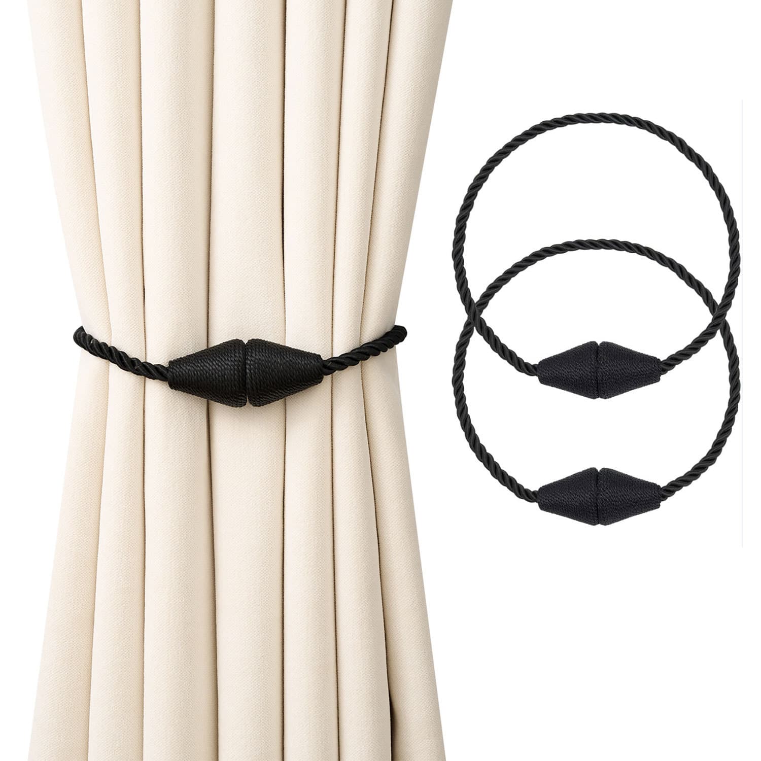 Wholesale Stock Triangular Cylinder Curtain Tie Backs Magnetic Curtain Buckle No-Install Curtain Buckle Curtain Accessories