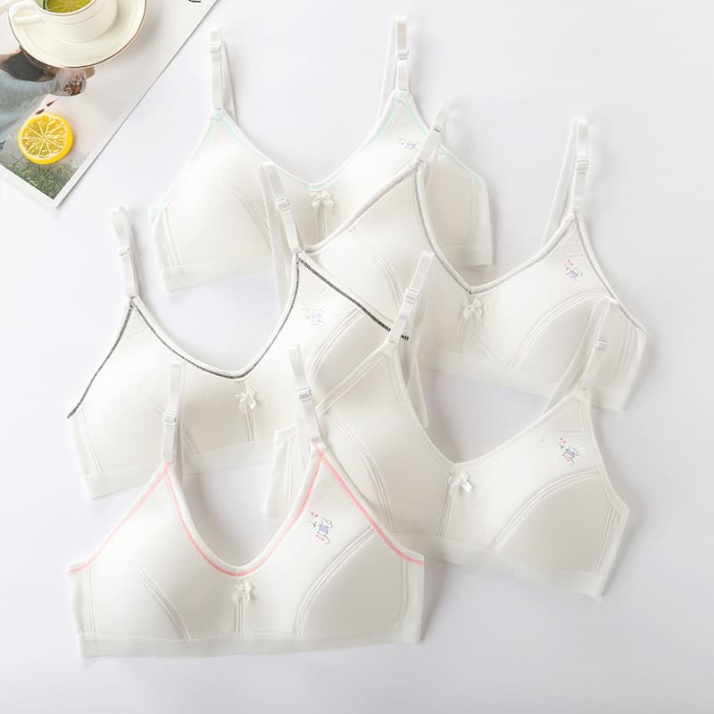 Developmental Underwear for Female Students, Junior High School Students, Suspender Bras, Adolescent Comfortable and Breathable Wire-Free Bras