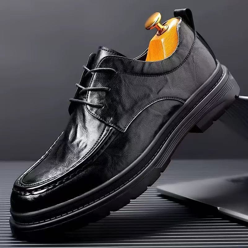 Men's Spring 2025 New Casual Korean Style Versatile Fashion Leather Shoes Business Formal Office Shoes for Young Men