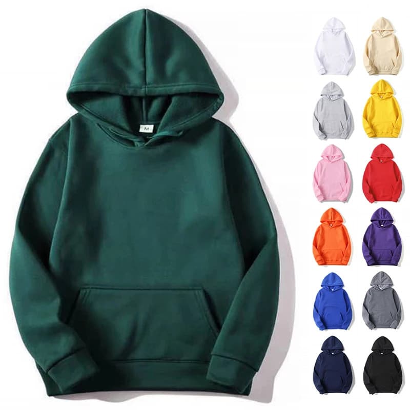 【Cross-border EU Size】Blank Fleece Fashion Hoodies Men Pull Over Whole